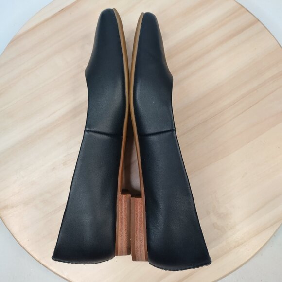 Tom's Brielle Black Leather Flats Shoes Women US 6 - Picture 11 of 14